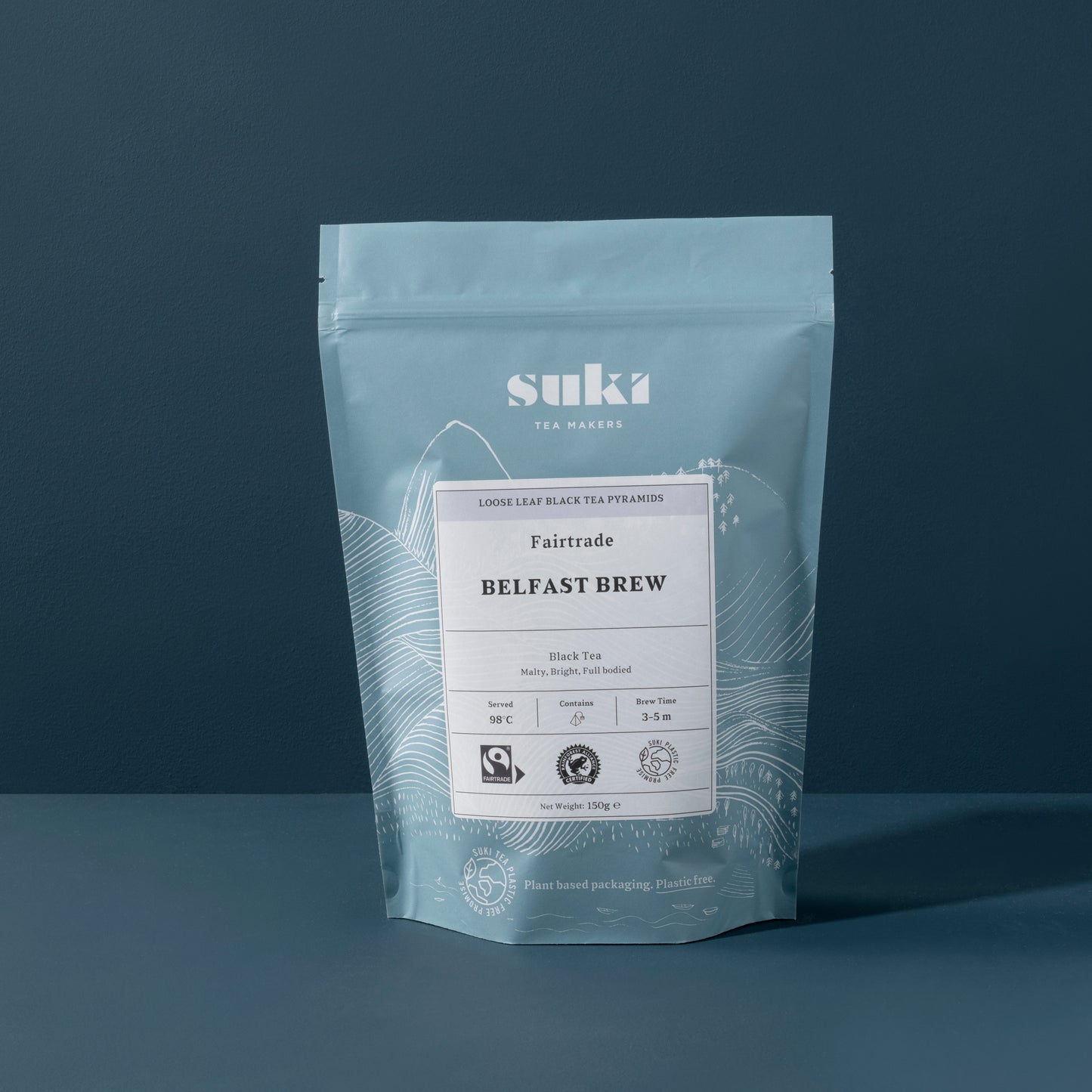 Blue Bag of Belfast Brew loose leaf tea, 150g bag of tea leaves
