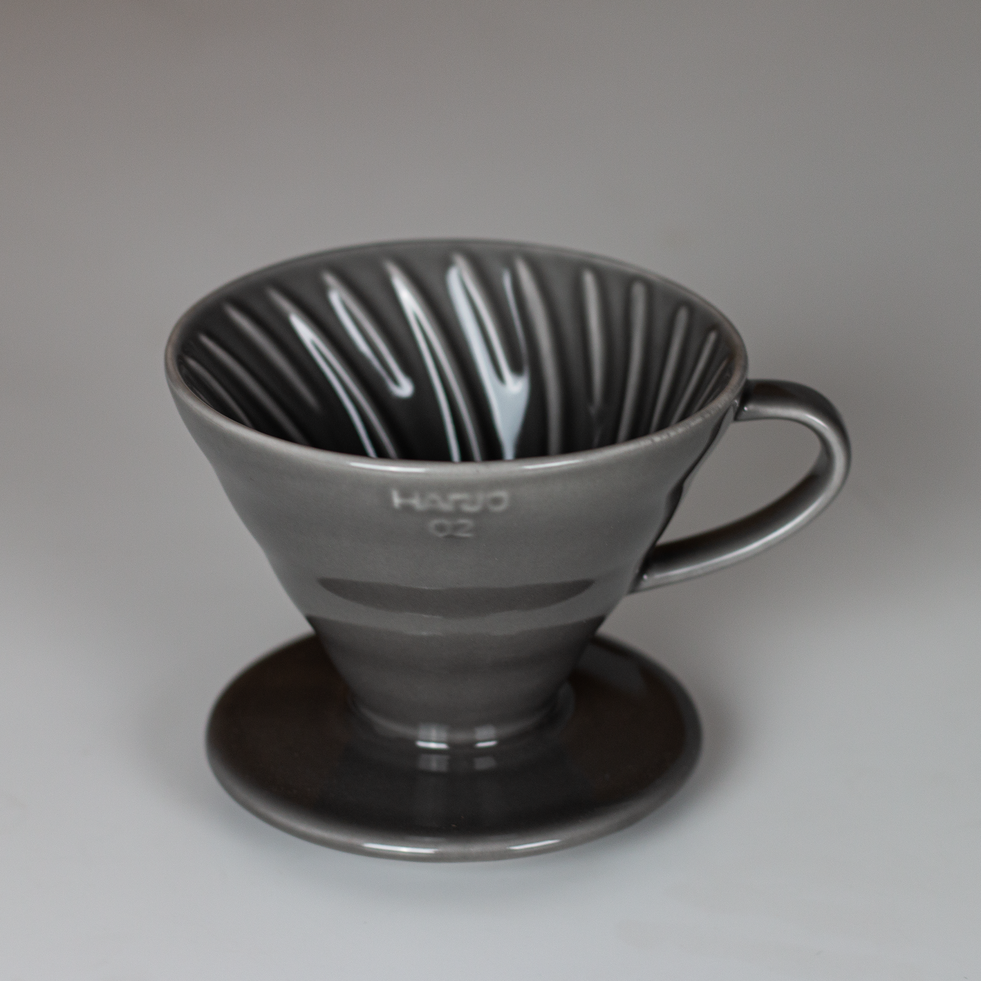 ceramic grey v60 coffee pour over