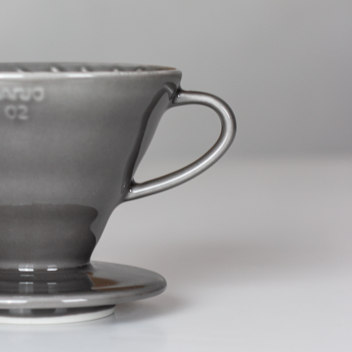ceramic grey v60 coffee pour over