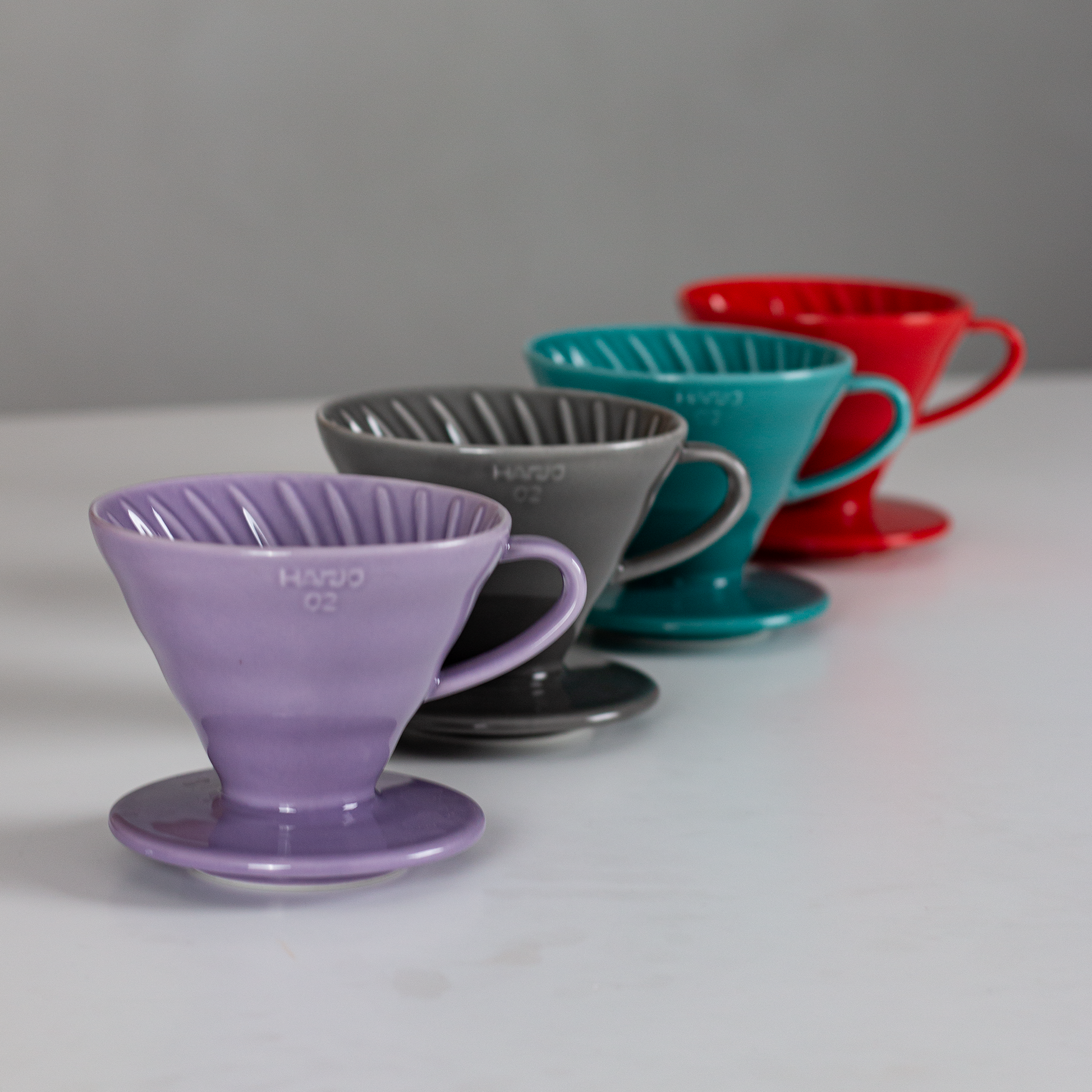 ceramic grey v60 coffee pour over