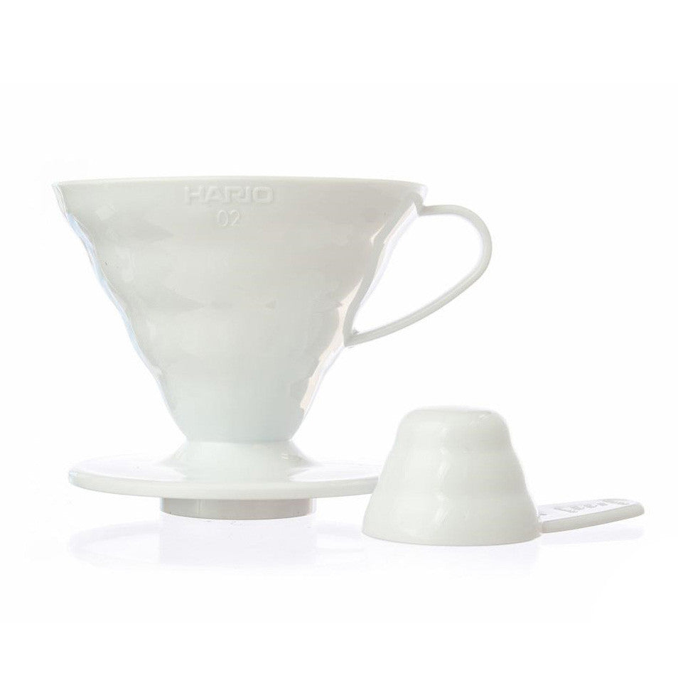 Hario V60 Ceramic Dripper 02 Cup  with plastic coffee bean scoop