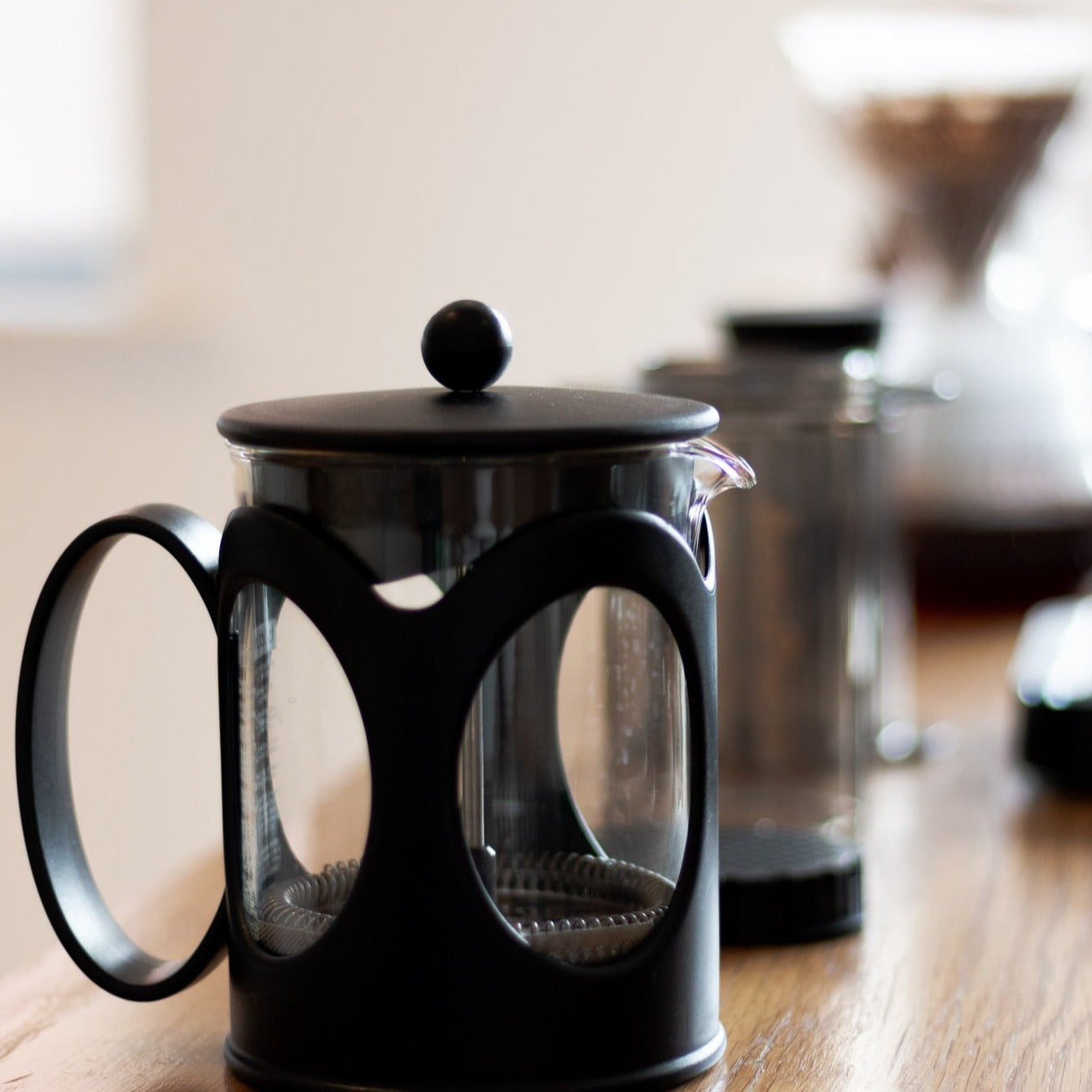 v60, french press, filter coffee