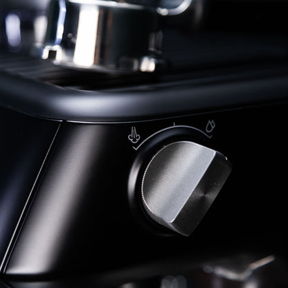 close up of the steam wand valve 