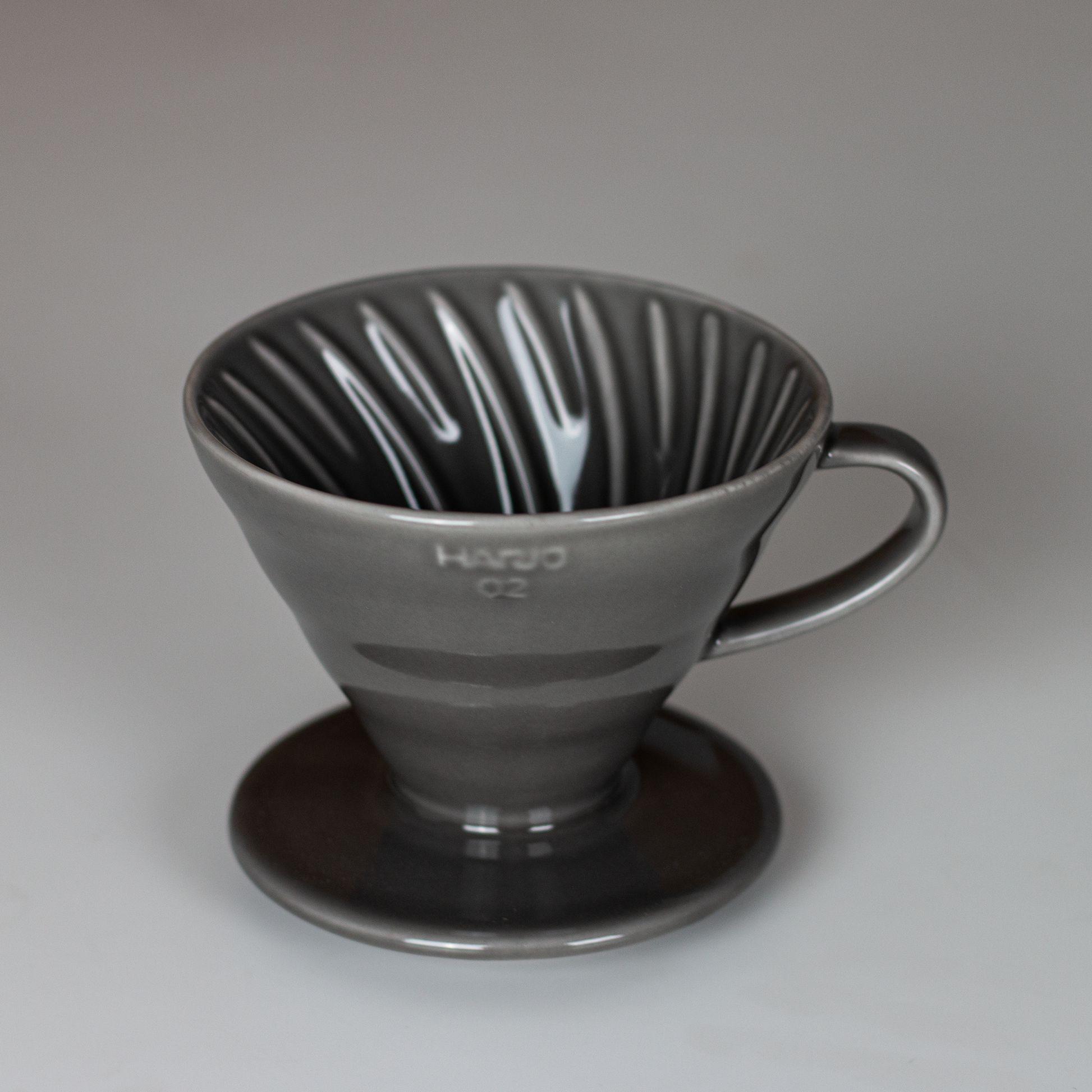 ceramic grey v60 coffee pour over 